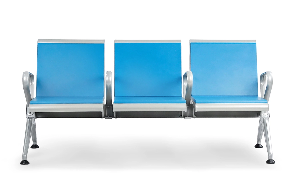 Demir çerçeveli HEWEI PU bekleme koltuğu LC145-K1 havaalanları, istasyonlar ve hastaneler için idealdir 1