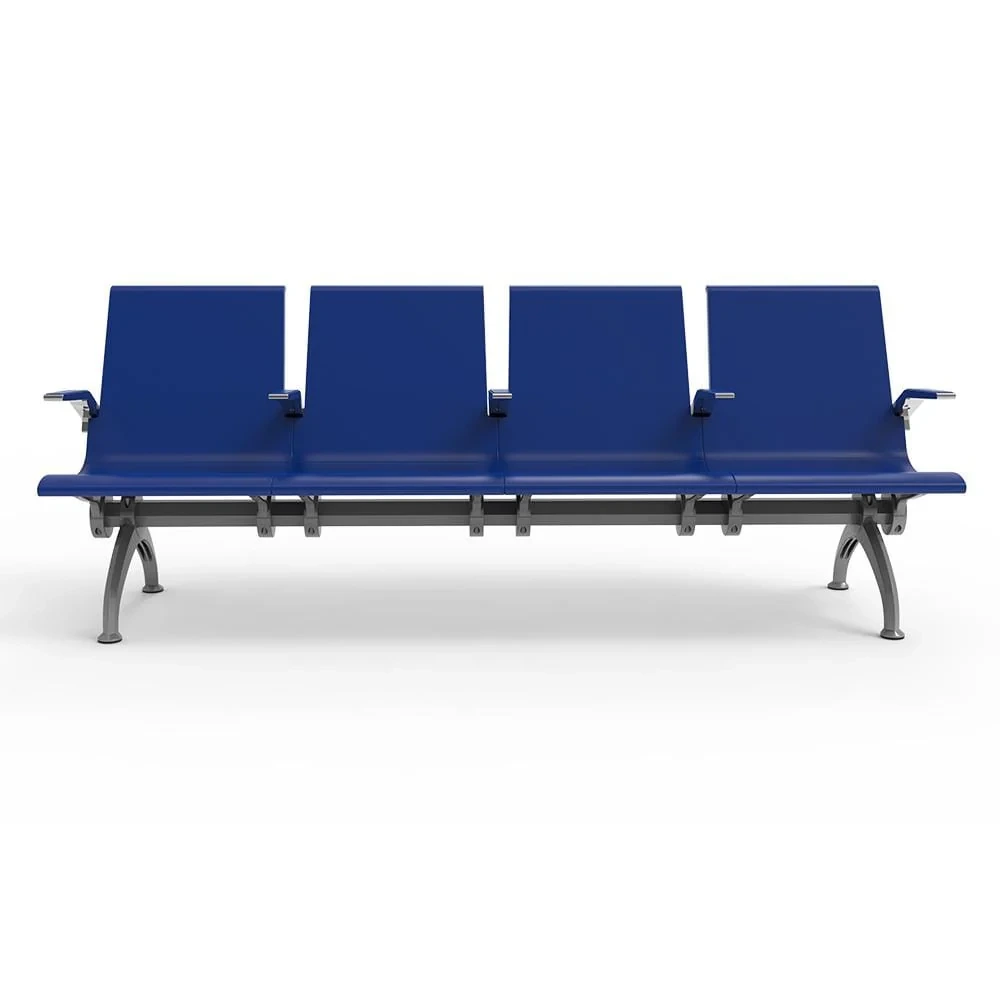 Treinstation PU Wait Wainings Area Chair voor Subway PlaForm Bus Station 3-zits stoel LC088 Leverancier Hewei 1
