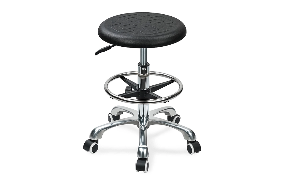 Professional Adjustable Lab Chair Ic031 Dual-Height Control Gas Lift and Foot Ring Non-Slip 5-Star Base for Laboratories & Clinics 1