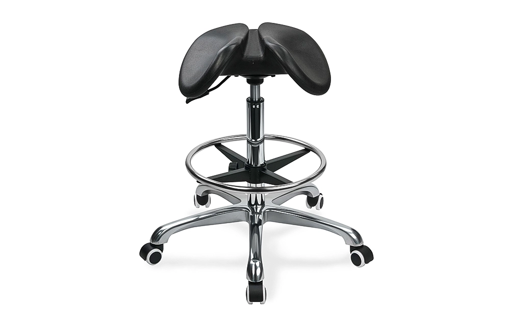 Dental Medical Saddle Stool IC121 Anatomical PU -stoelaluminiumbasis voor klinieken OEM beschikbaar 1