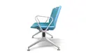 Products Visitor Waiting Chair Fully Die-cast Aluminum Alloy with Nano Sparkle Silver Coating Integrated Pu Foam Molding with Built-in Steel Frame Factory 3