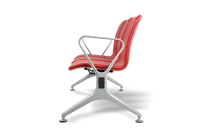 HEWEI Visitor Waiting Chair Integrated Pu Foam Molding with Built-in Steel Frame. for Sale 4