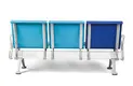 3 Seater Waiting Chair Manufacturer​ Aluminum Alloy Armrest & Legs with Nano Sparkle Silver Paint Finish. Airport Seating Wholesale - HEWEI 4