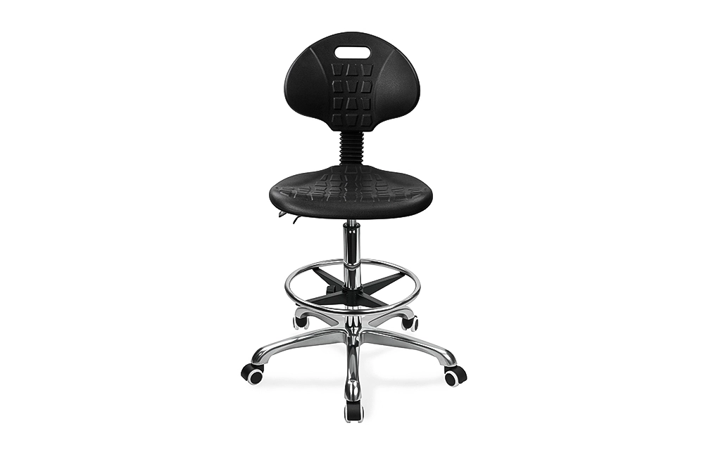 PU Materiaal Workshop-stoel met aanpasbare nylon verchroomde aluminium Footbase IC007 Personaliseerde HEWei 1