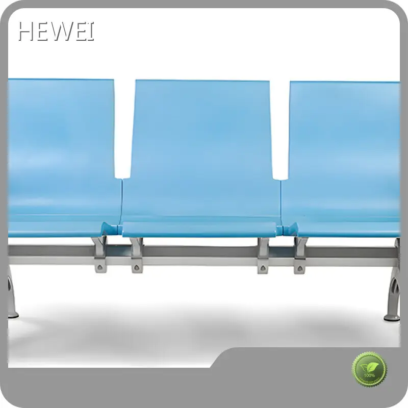 HEWEI 3 Seater Waiting Chair Manufacturer​ Featuring High-density Molded Pu Foam with Integrated Multi-layer Composite Support Panels. the Backrest Is Formed From Cold-rolled Steel Plates with a Standard Silver Gloss Paint Finish. Manufacturer 1