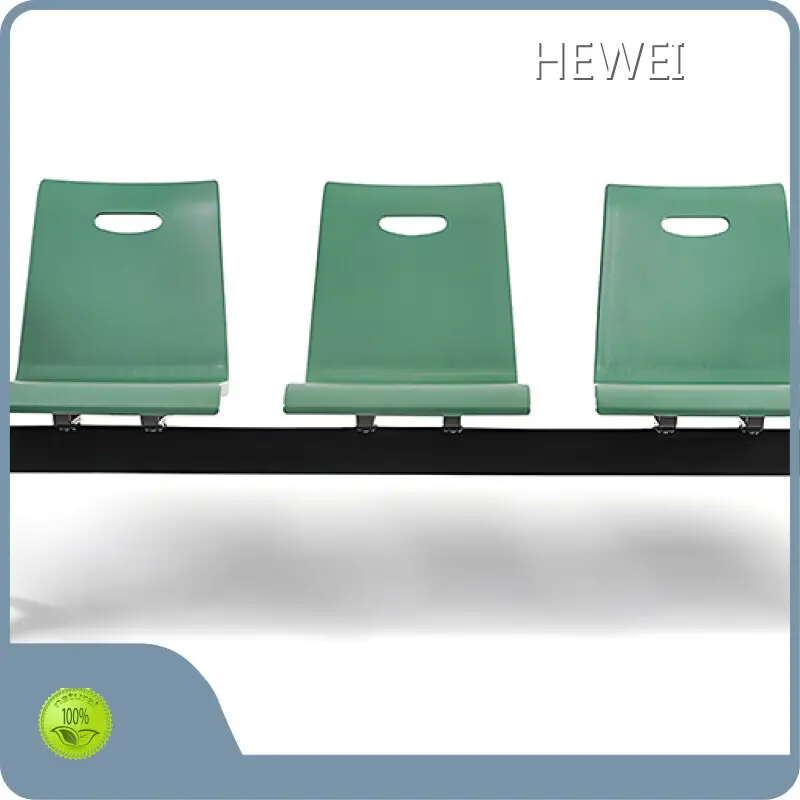 HEWEI Airport Waiting Chair Factory​ Made of 20x40mm Steel Tube (1.5mm Thickness) with Standard Black Paint Finish Factory 1