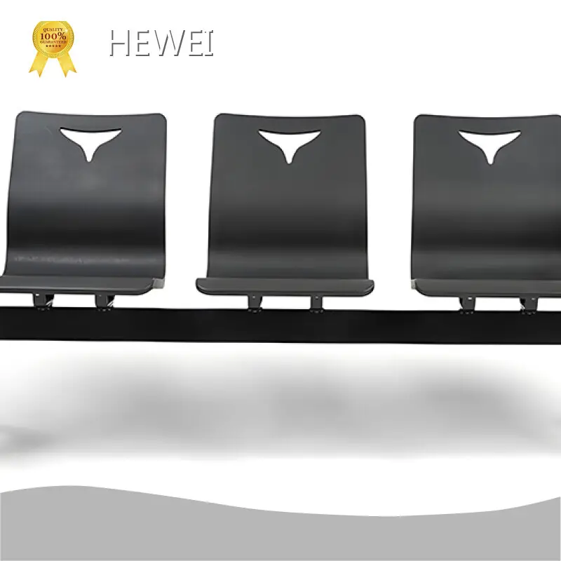 Public Airport Waiting Chair Made of 20x40mm Steel Tube (1.5mm Thickness) with Standard Black Paint Finish Public Waiting Chairs Wholesale - HEWEI 1