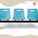 Products Visitor Waiting Chair Fully Die-cast Aluminum Alloy with Nano Sparkle Silver Coating Integrated Pu Foam Molding with Built-in Steel Frame Factory 1
