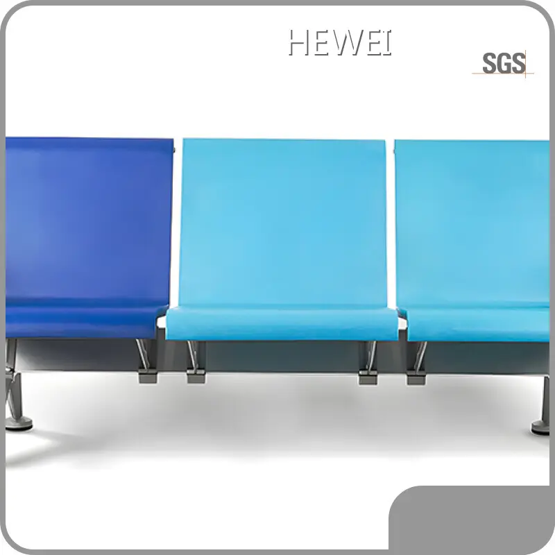 HEWEI Client Waiting Chairs Aluminum Alloy Armrest & Legs with Nano Sparkle Silver Paint Finish. Client Waiting Chairs Manufacturer 1
