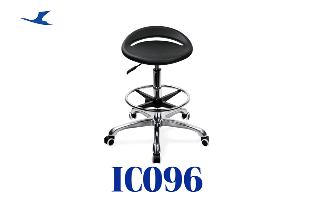 Современное вращение PU Swivel Chair IC096 Регулируемое кольцо ноги & 5-звездочное основание | Идеально подходит для Office & Studio Использование 1