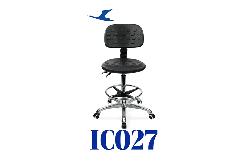 Premium Ergonomic Swivel Chair Ic027 with Adjustable PU Backrest Height-Adjustable Seat & Aluminum 5-Star Base for Labs/ Offices 1