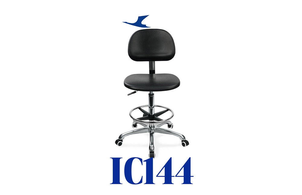 Professional Lab ergonomische stoel PU Backlest Support 360 ° Swivel stabiele 5-sterren basis wetenschappelijk ontworpen voor laboratorium 1