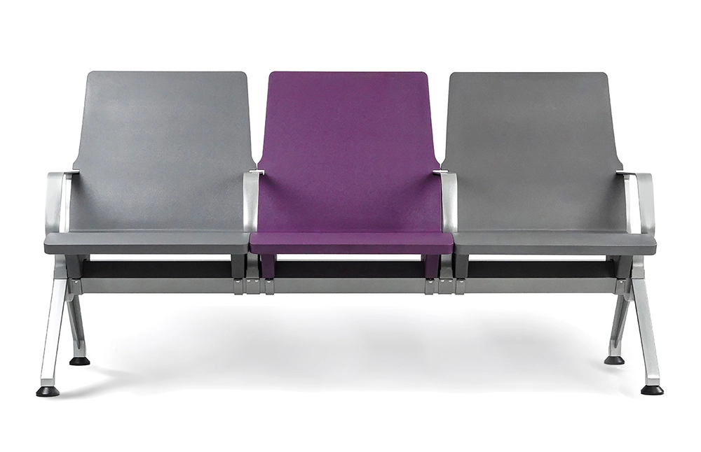 LC151-H1 Ergonomic PU Airport Waiting Chair Aluminum Frame for High-Speed Rail Terminal Use 1