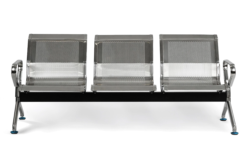 Πολυθρόνα αναμονής από ανοξείδωτο χάλυβα χαμηλού κόστους LC153-H1 ιδανική για διάφορους δημόσιους χώρους 1