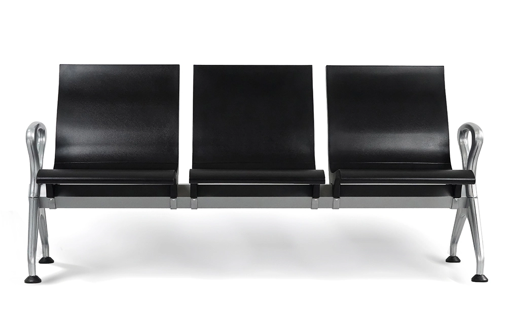 Low-Cost PU Waiting Chairs LC155 steel Armrest PU Waiting Chairs for Healthcare Centers 1