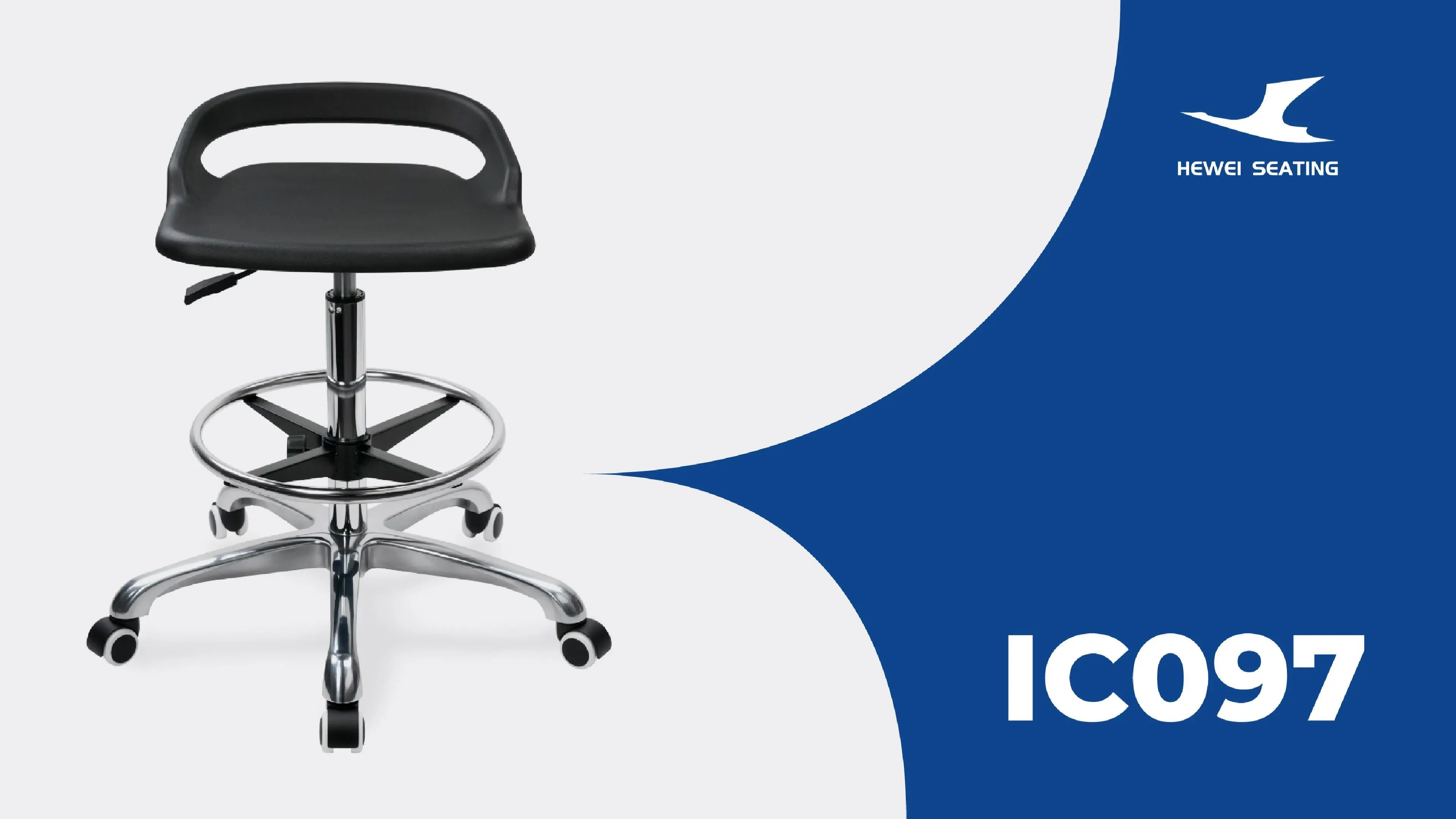 PU Swivel Chair Ic097 with Height Adjustment Stable 5-Star Base Perfect for Office Studio 1